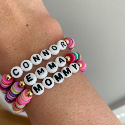 Custom Back to School Bracelet First Day of School Kids Gift for Mommy and Me