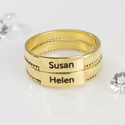 Personalized Name Stackable Rings