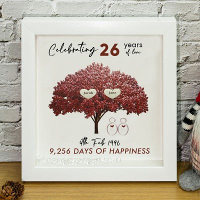 Personalized  Anniversary  Family Tree Frame Home Decor Christmas Gift For Mom Grandma