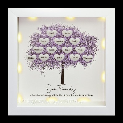 Personalized Family Tree Frame Home Decor Christmas Gift For Mom Grandma