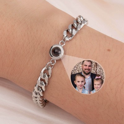 Personalized Photo Projection Bracelet From Girls Father's Day Gift Ideas