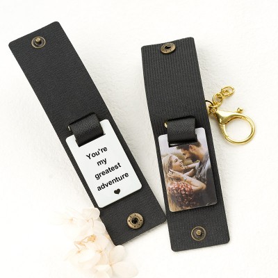 Personalized Photo Keychain For Couples Valentine's Day