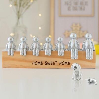 Tin Sculpture Figurines Anniversary Gift Blessing Family