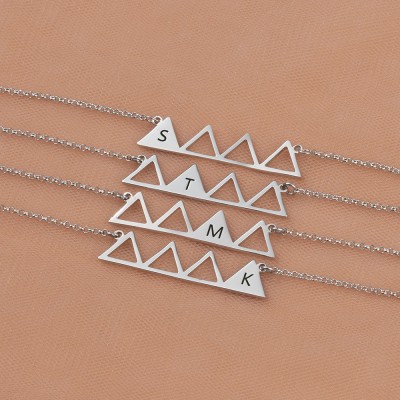 Personalized Four Best Friend Sister Friendship Necklaces For 4