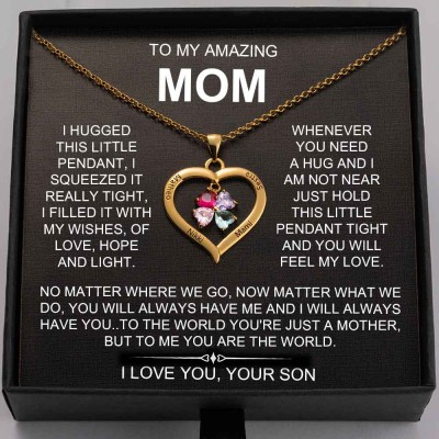 To My Amazing Mom Necklace Gift From Son Gift Ideas For Mother's Day Birthday