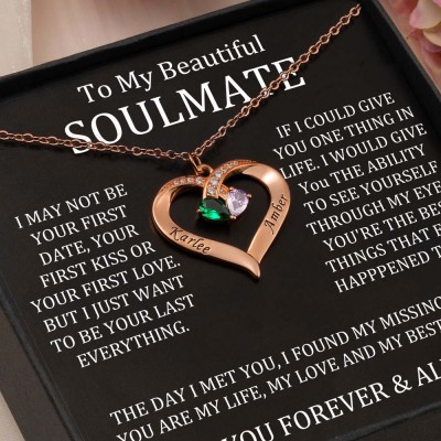 To My Soulmate Necklace Gift Ideas For Her Anniversary Birthday Valentine's Day