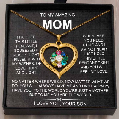 Personalized To My Amazing Mom Necklace From Son Gift Ideas For Mother's Day Birthday