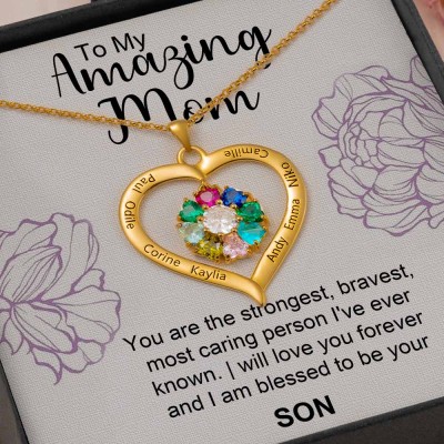 To My Amazing Mom Necklace From Son Gift Ideas For Mother's Day Birthday