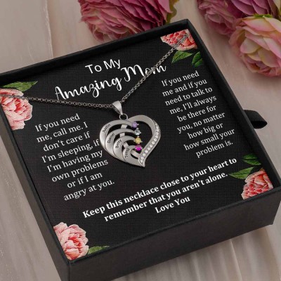 Personalized To My Mom Necklace With Kids Name Gift Ideas For Mother's Day Birthday
