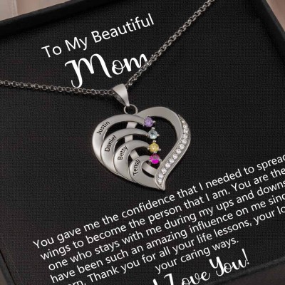 Personalized To My Mom Necklace With Kids Name Gift Ideas For Mother's Day Birthday