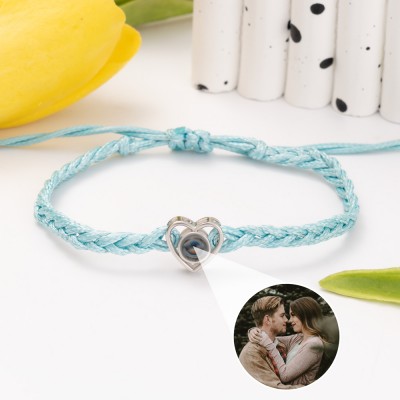 Personalized Memorial Photo Projection Charm Bracelet Valentine's Day Gift Ideas