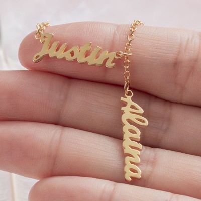 Personalized Couple Name Necklace Valentine's Day Gift