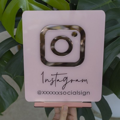 Personalized Instagram Social Media Sign | Salon Sign | Beauty Sign