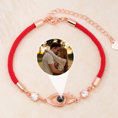 Custom Memorial Photo Projection Charm Bracelet Valentine's Day Gift Ideas