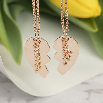 18K Rose Gold Plating Personalized Couple Name Necklace Valentine's Day Gift
