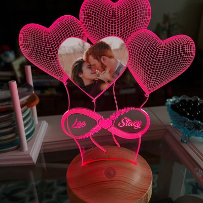 Personalized 3D Illusion Night Photo Light Romantic Home Decor Valentine's Day Gift Ideas