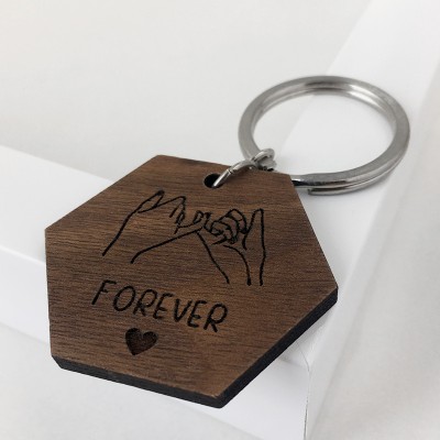 Personalized Keychain Anniversary Valentine's Day Couple Gift