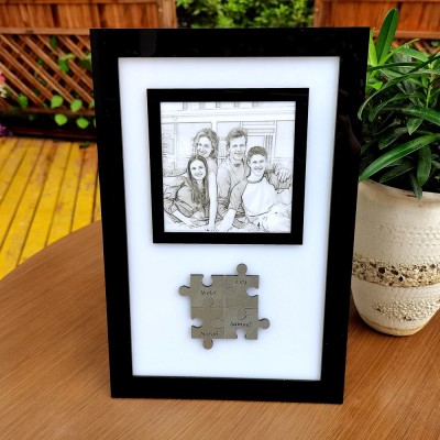 Personalised Mothers Day Gift Family Photo Holds Us Together Puzzles Pieces Name Sign Wall Decor