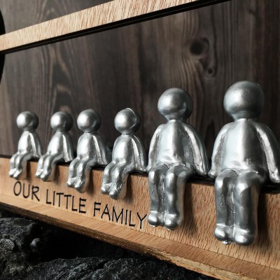 5 Years Our Little Family Personalized Sculpture Figurines 5th Anniversary Christmas Gift