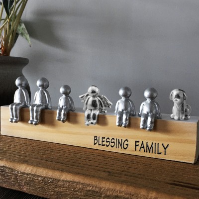 Personalized Sculpture Figurines Anniversary Christmas Gift Blessing Family