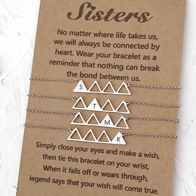 Personalized Best Friend Sister Friendship Bracelets For 4
