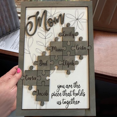 Personalized Mom Puzzle Sign Mother's Day Gift Ideas