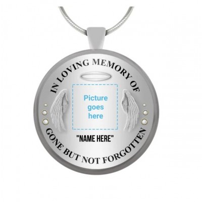 Personalized In Loving Memory Of Photo Necklace For Your Friend Family Pet Dog