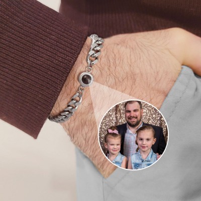 Personalized Photo Projection Bracelet Dad Gift Ideas For Father's Day