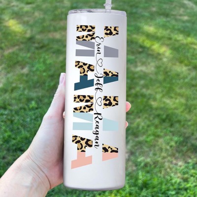 Personalized Mama Tumbler With Kids Name For Mother's Day