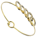 Bangle Bracelet with Round Shape Pendants